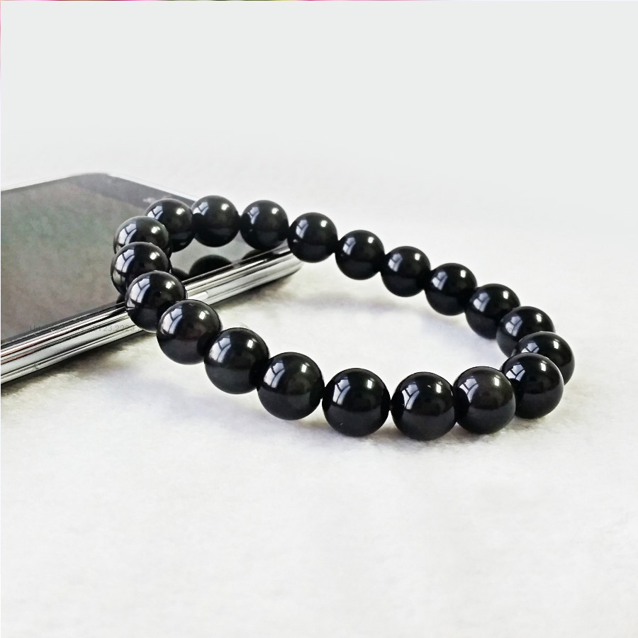 Vòng tay Đá phong thủy Núi Lửa Obsidian 8ly AKO3