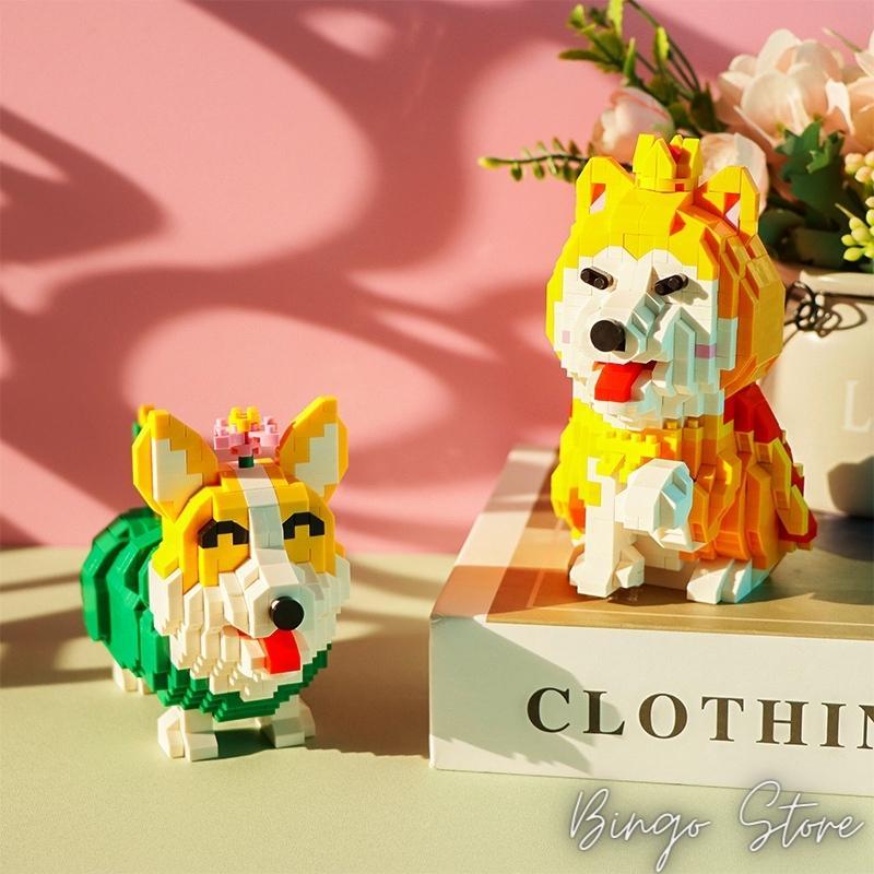 MÔ HÌNH LẮP RÁP CHÓ SHIBA 933 CHI TIẾT