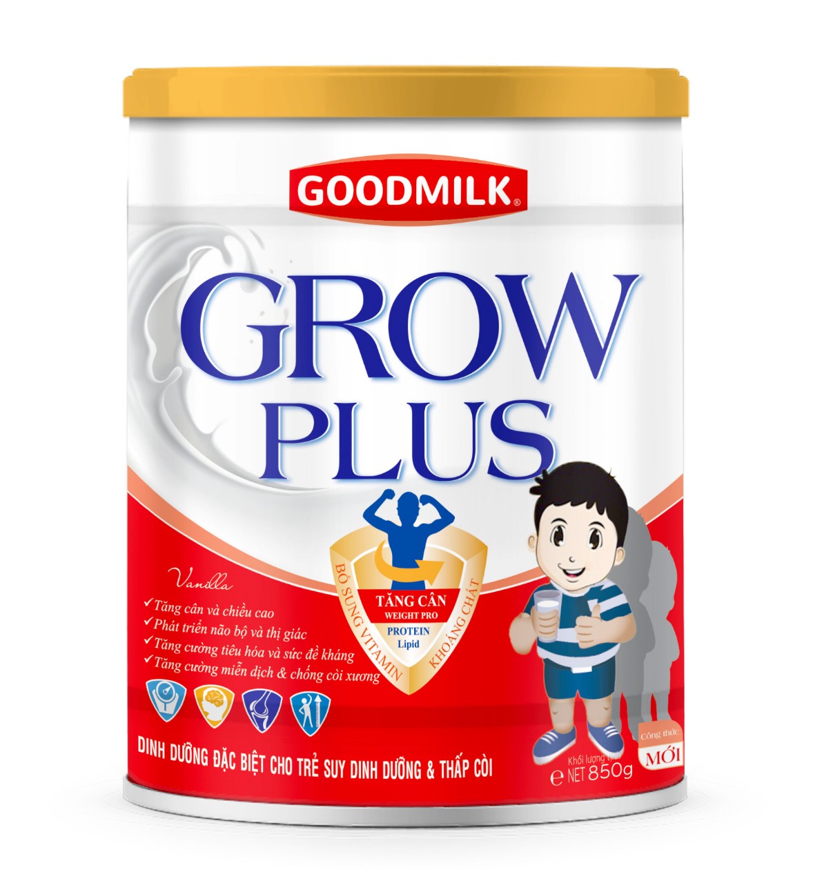Sữa Bột Growplus Lon 850g - DànhCho Trẻ Suy Dinh Dưỡng Thấp Còi