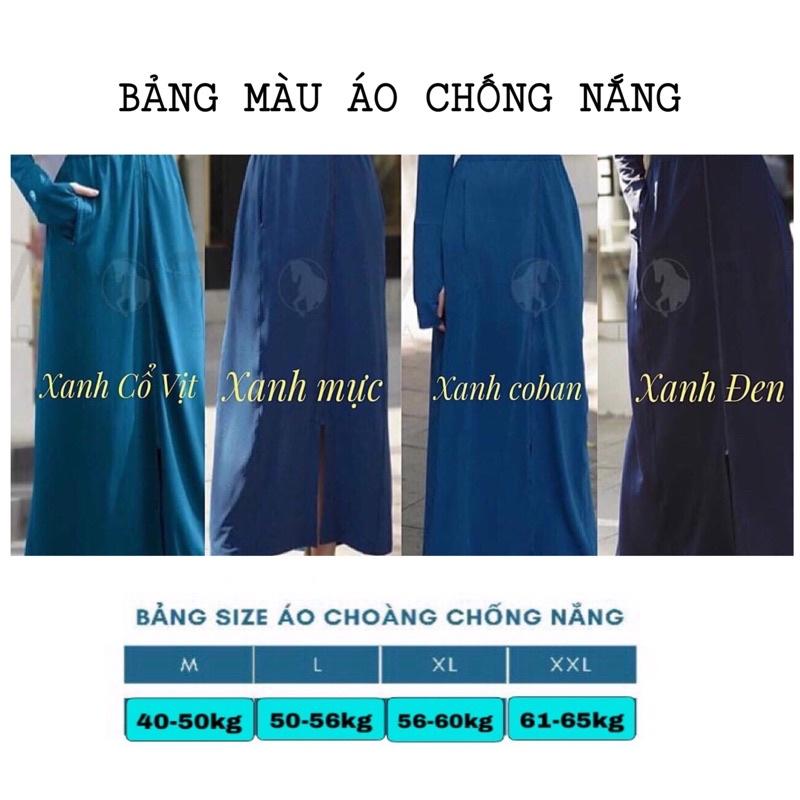 Áo chống nắng nữ áo chống nắng toàn thân, áo nắng dáng dài chất liệu vải hột xoài cao cấp