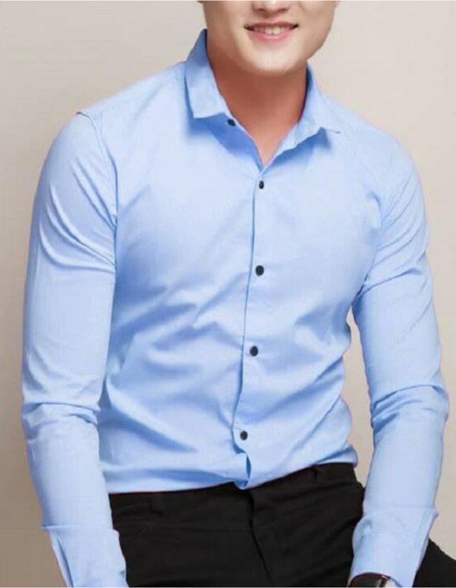Áo Sơ Mi Nam Dài Tay SM004 - Xanh Nhạt - XL