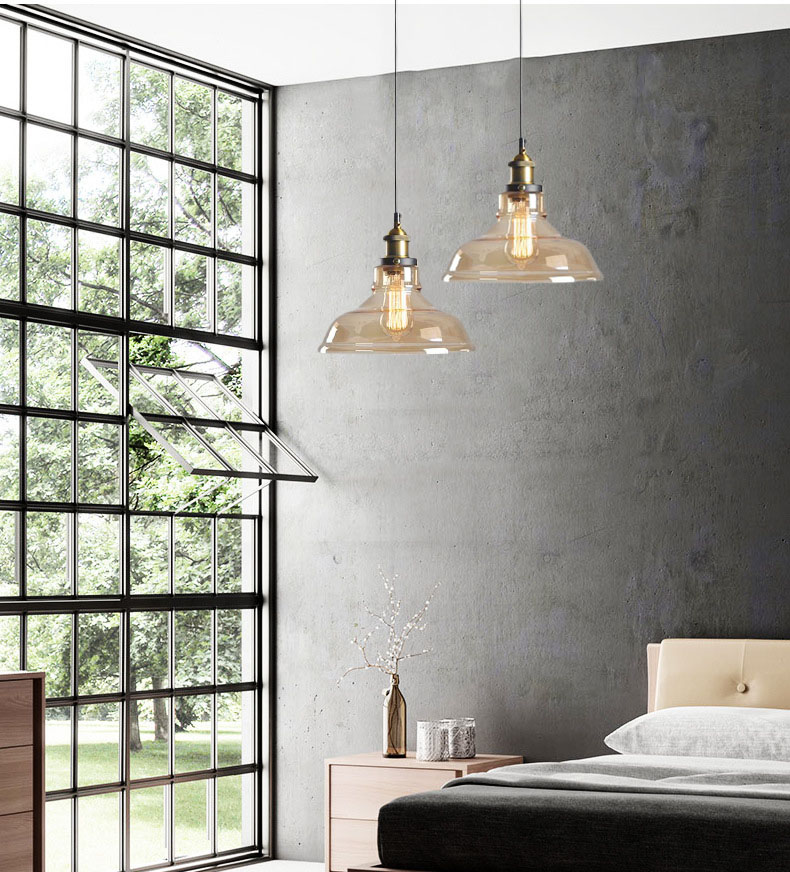 Đèn thả GLATS chao thủy tinh hiện đại trang trí nhà cửa cao cấp kèm bóng Led ST64 .