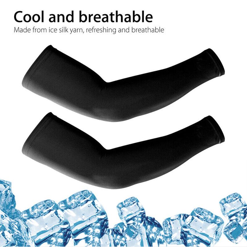 Tay áo golf cho nam giới nén tay áo chống nắng Color: black 1pair