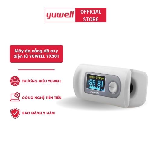 [[Máy spo2]] Máy đo nồng độ oxy Yuwell YX301