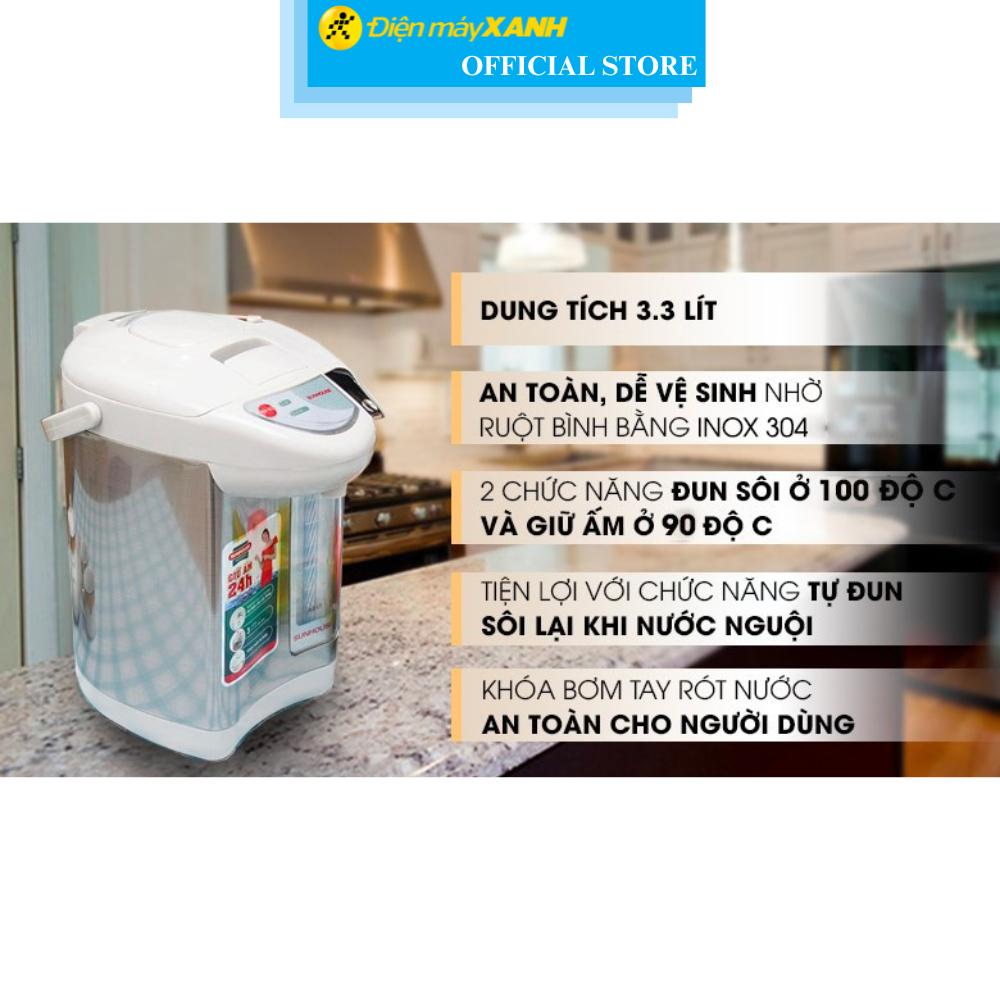 Bình thủy điện Sunhouse SHD1533 3.3 lít - Hàng Chính Hãng
