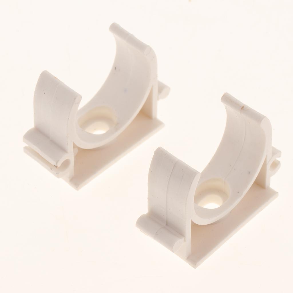 PVC Household U Shaped Water Supply Pipe Hose Clamps Clips White Product A
