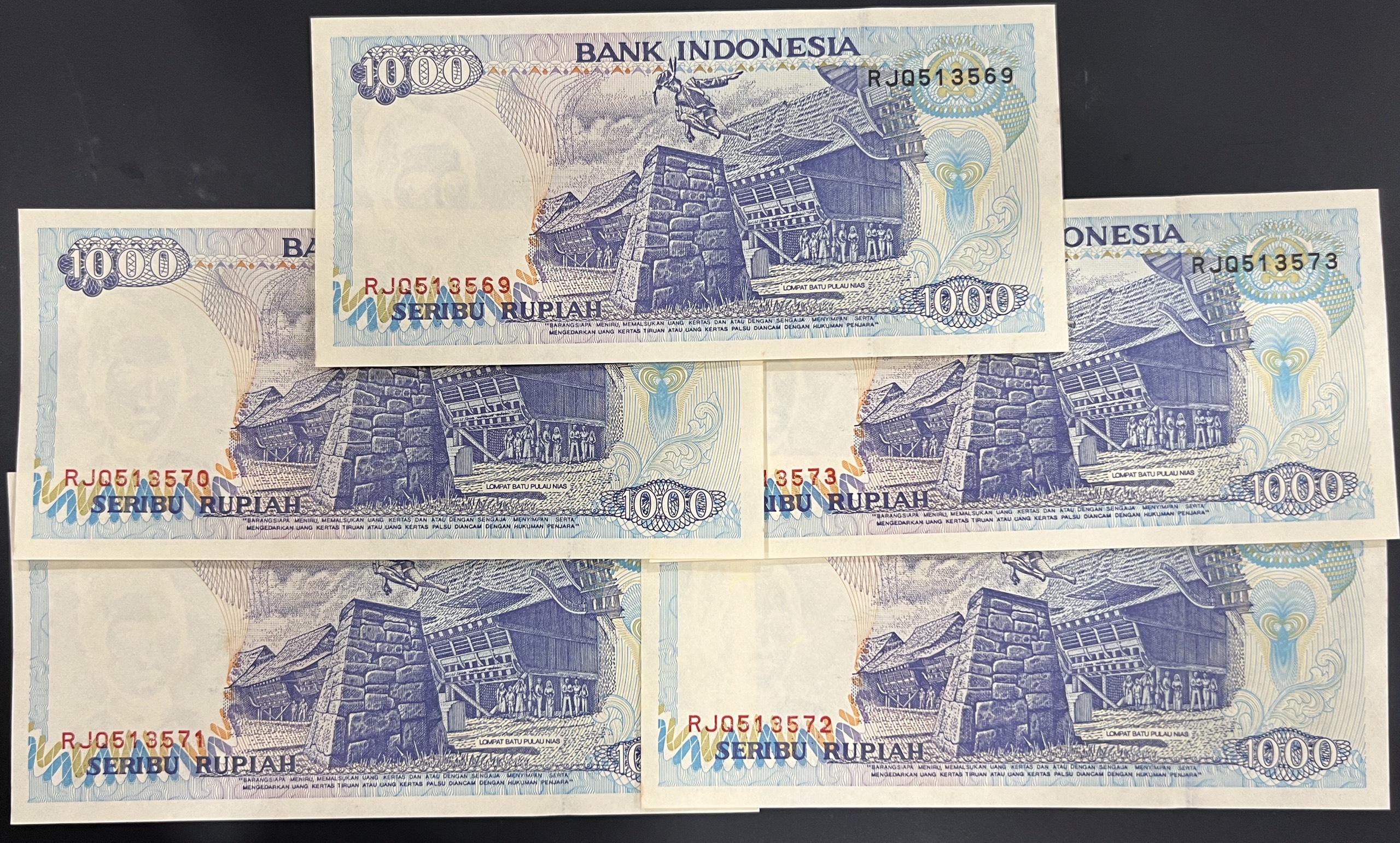 Tờ Indonesia 1000 Rupiah 1992 sưu tầm, tặng phơi bảo quản