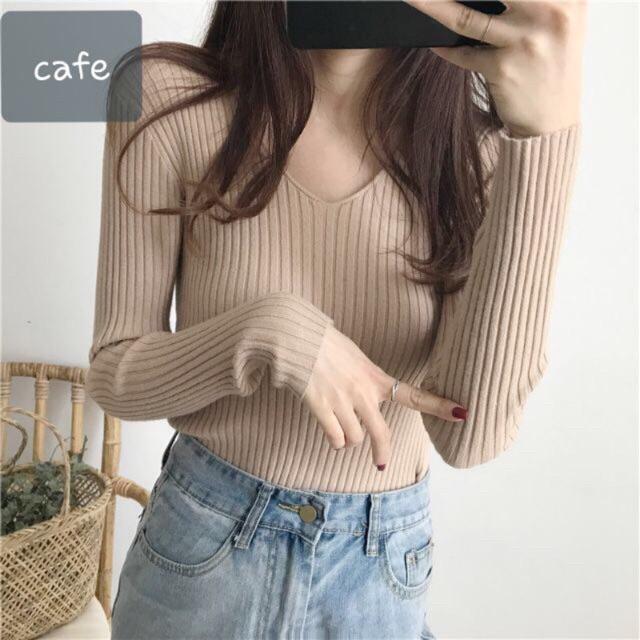 Áo Len Lông Cừu Cổ Tim-Loại 1