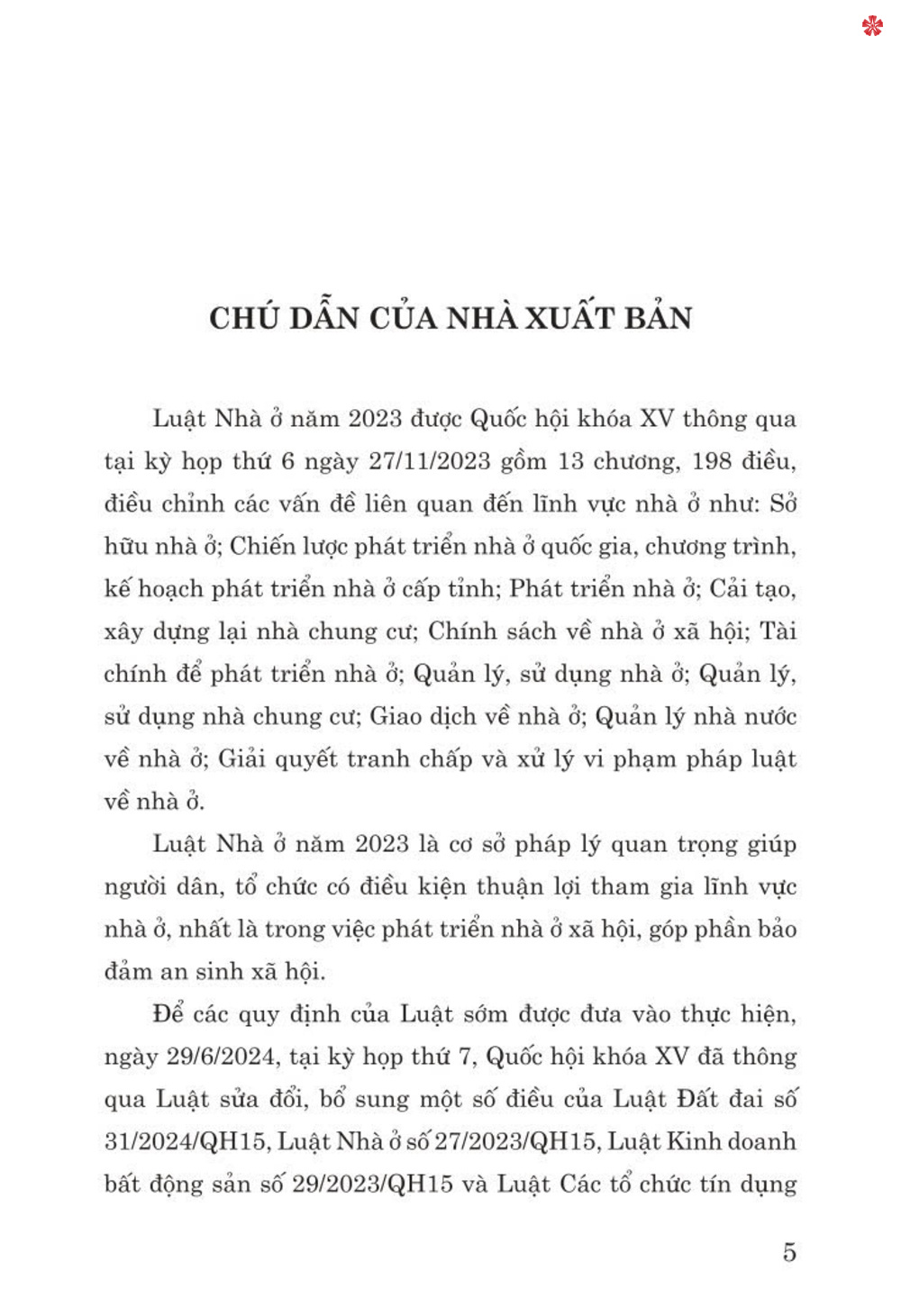 Luật nhà ở 2023 (sửa đổi, bổ sung năm 2024)