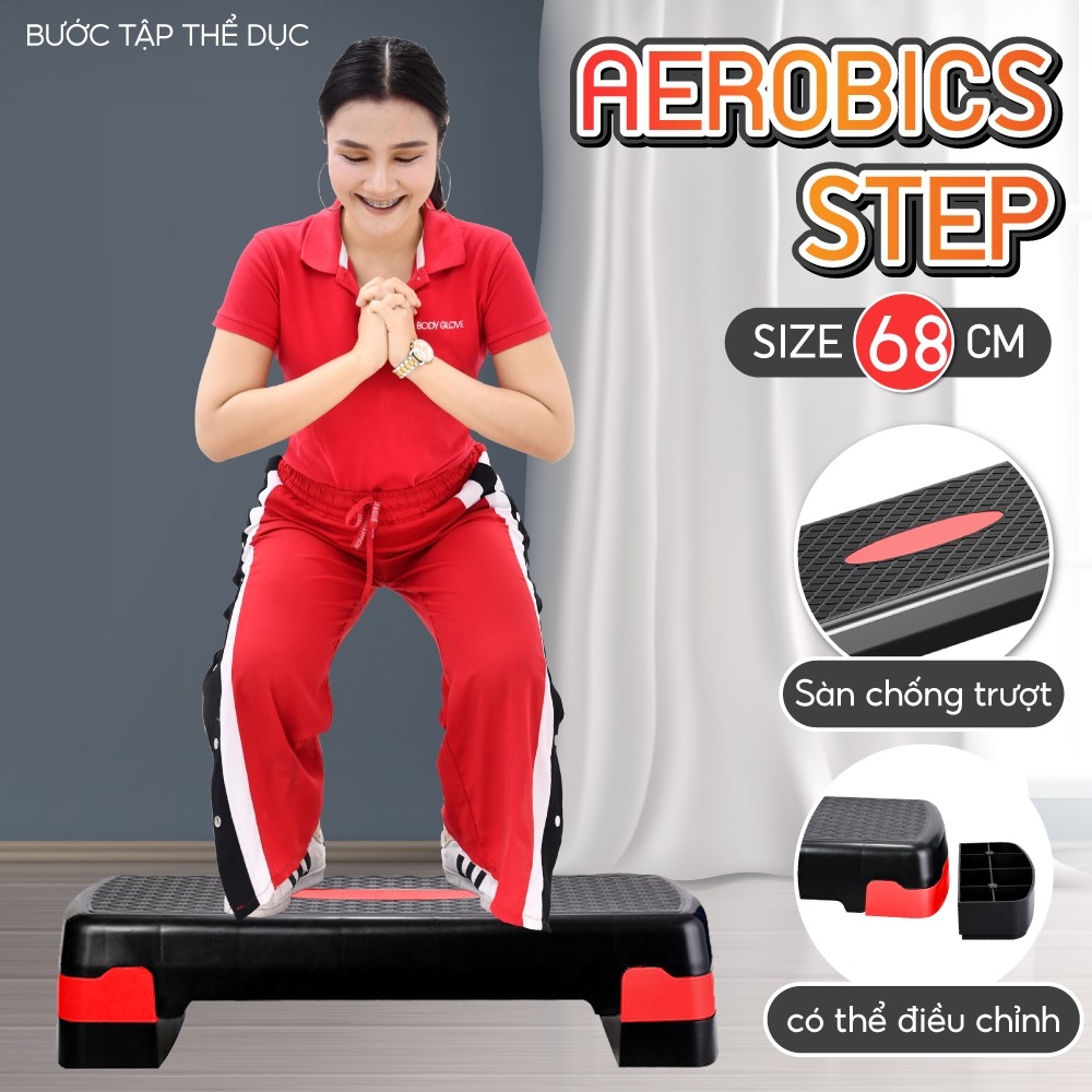 BG Bục dậm nhảy GYM AEROBIC STEP giảm cân hiệu quả Size: 68cm mới