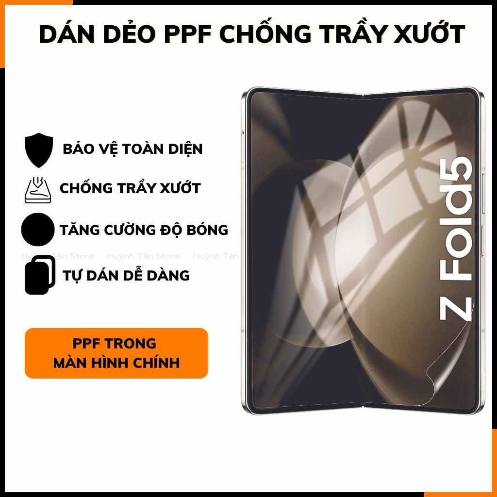 Dán màn hình z fold 5 dẻo PPF trong suốt hoặc nhám bảo vệ màn hình mua 1 tặng 1 huỳnh tân store