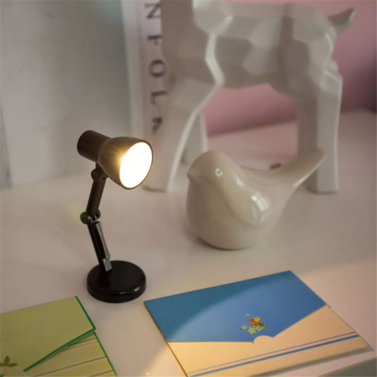 Đèn đọc sách gấp gọn đa năng sáng tạo đèn kẹp mini chất lượng cao đèn LED để bàn Decore trang trí
