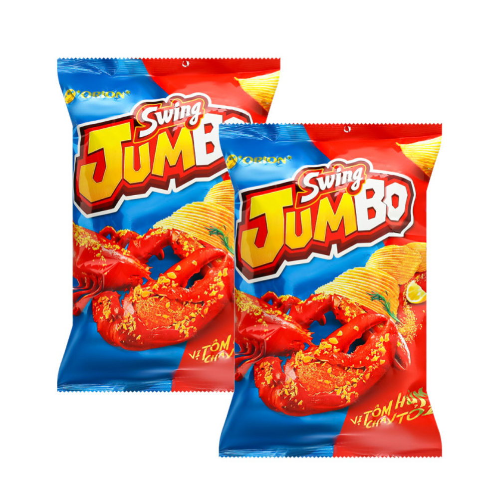 Bánh Snack ORION Swing Jumbo Vị Tôm Hùm Cháy Tỏi 90G