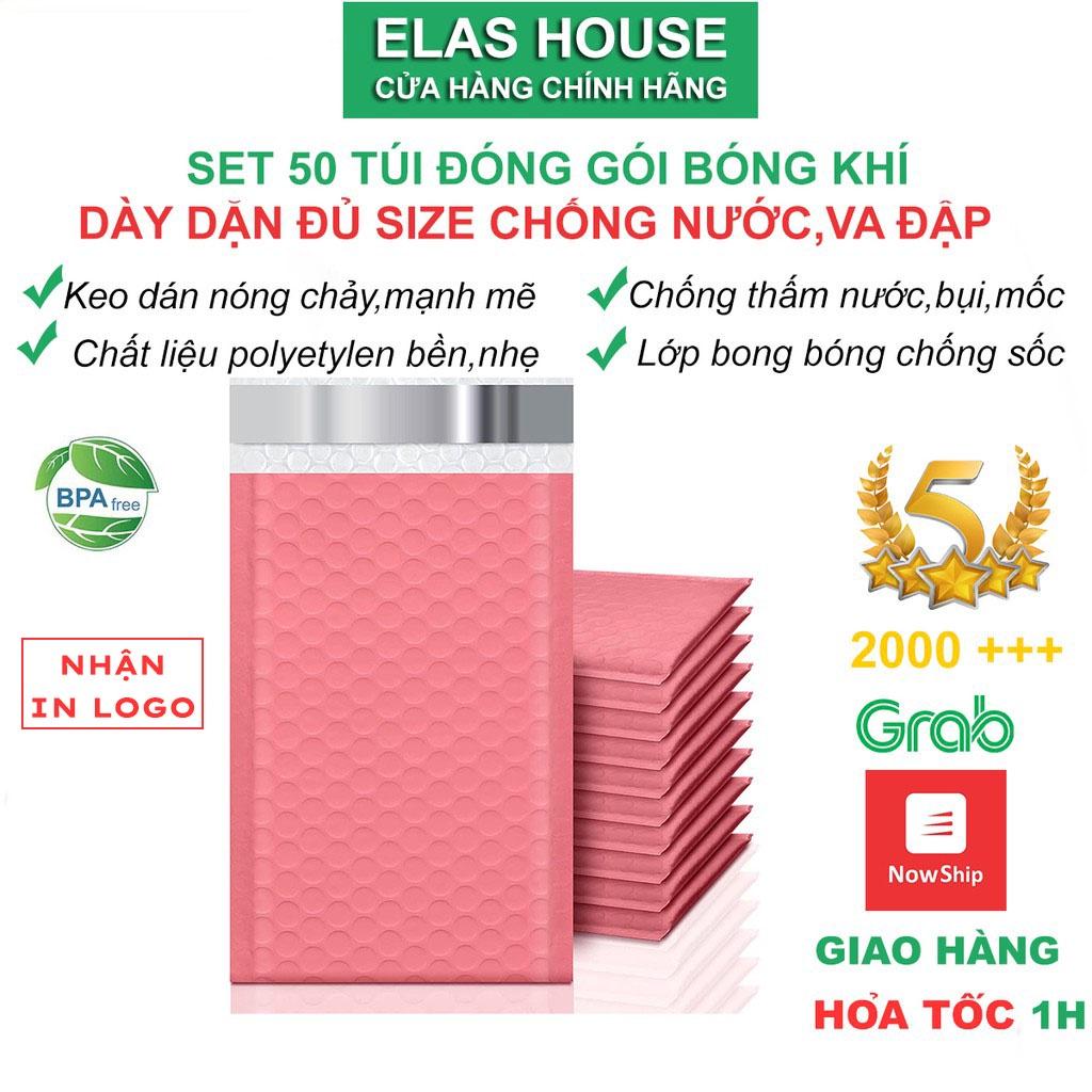 Túi Đóng Hàng, Combo 100, 50,10 Túi Đóng Gói Bóng Khí Hồng Chống Sốc Chống Nước Giá Rẻ Đủ Size