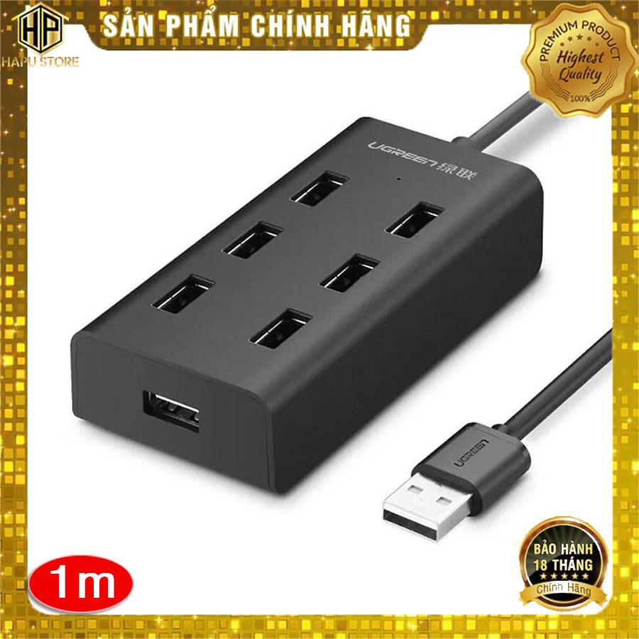 Hub USB 7 Cổng Ugreen 30374 chuẩn USB 2.0 cao cấp - Hàng Chính Hãng