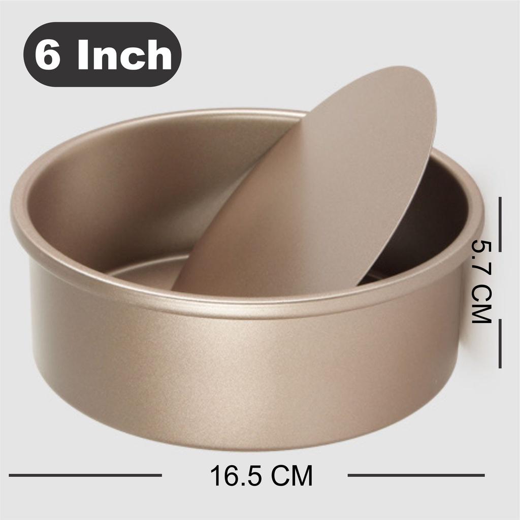 Khuôn Tròn Nướng Bánh Bông Lan Gato Sinh Nhật Đường Kính 16 Cm Chống Dính Cao Cấp - MOUCIR6IN