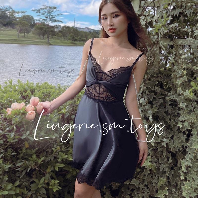 Pearls Lace Dress - Đầm Ngủ Nữ Satin Ren Cao Cấp Kết Hợp Dây Chuỗi Ngọc Trân Châu @lingerie.sm.toys - Whisfee Dress