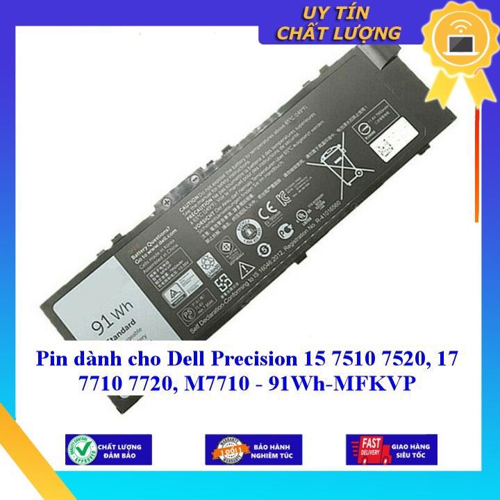Pin dùng cho Dell Precision 15 7510 7520 17 7710 7720 M7710 91Wh MFKVP - Hàng chính hãng  MIBAT1553