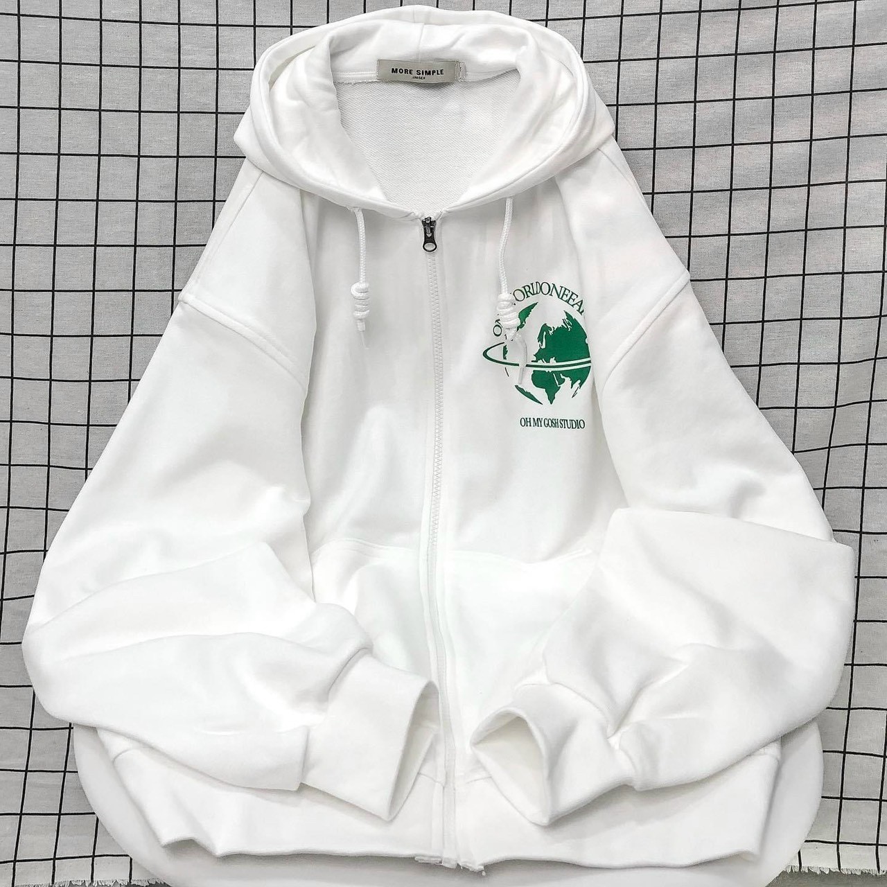 Áo Khoác Hoodies Nỉ Unisex Nam Nữ Form Rộng Phong Cách Ulzzang, Áo khoác One World Nam Nữ Form Rộng Unisex, Áo Khoác Jacket oh my gosh worldwide Form Rộng Unisex Phong Cách Ulzzang