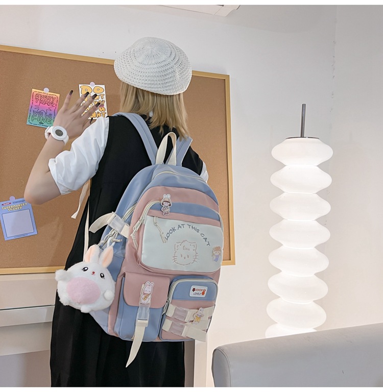 Balo nữ đi học nắp cài thời trang Hàn Quốc ulzzang dễ thương đáng yêu giá rẻ 2231