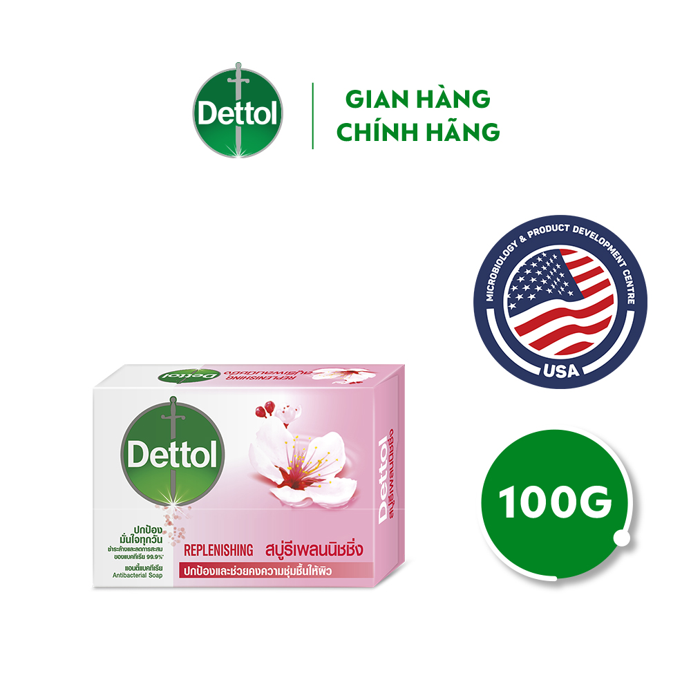 XÀ PHÒNG DETTOL KHÁNG KHUẨN CHĂM SÓC DA 100G