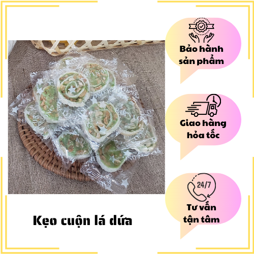 Đặc Sản Nha Trang - Kẹo Dừa Lá Dứa Cuộn Hộp Seavy 200G