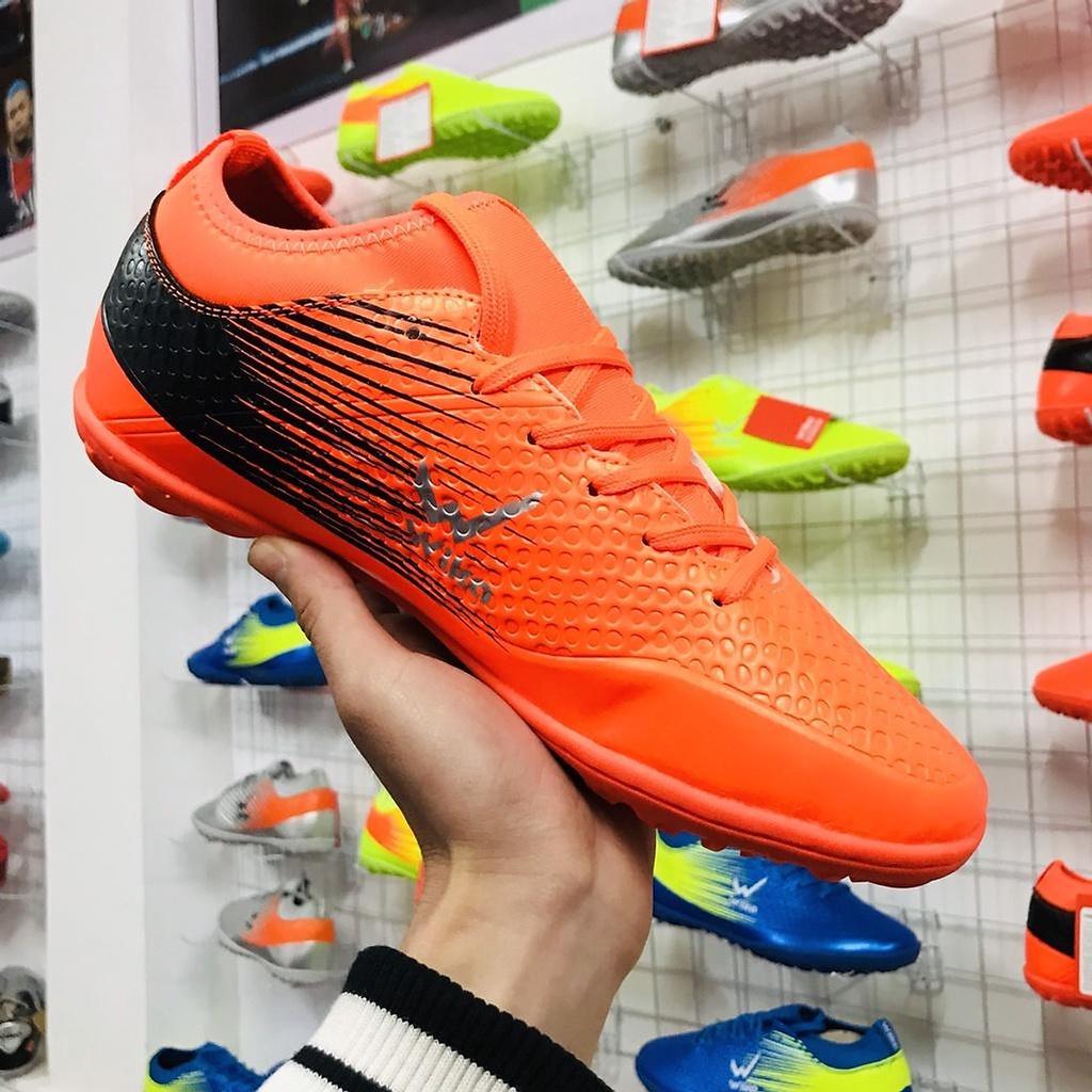 Cặp giày đá banh thể thao phủi Flash 2022 màu cam xin sò