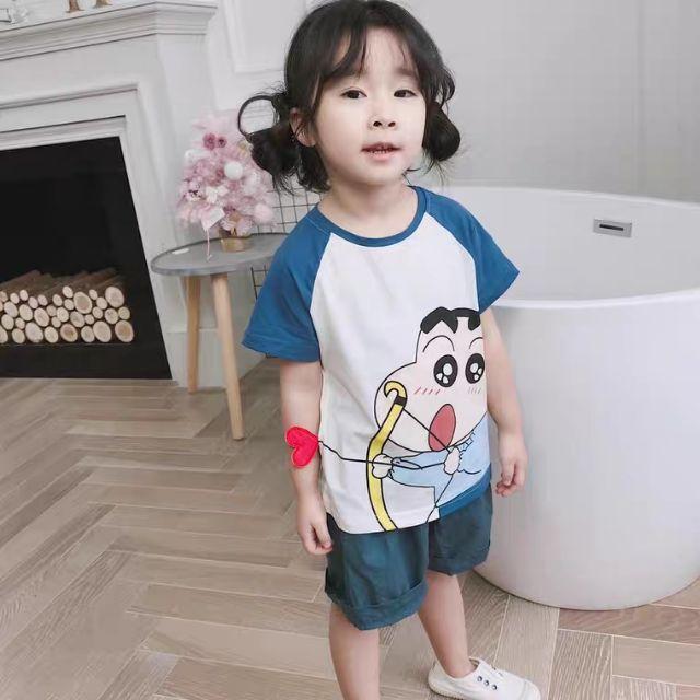 Bộ Cộc Tay Cho Bé Hình Cậu Bé Bút Chì - QATE33