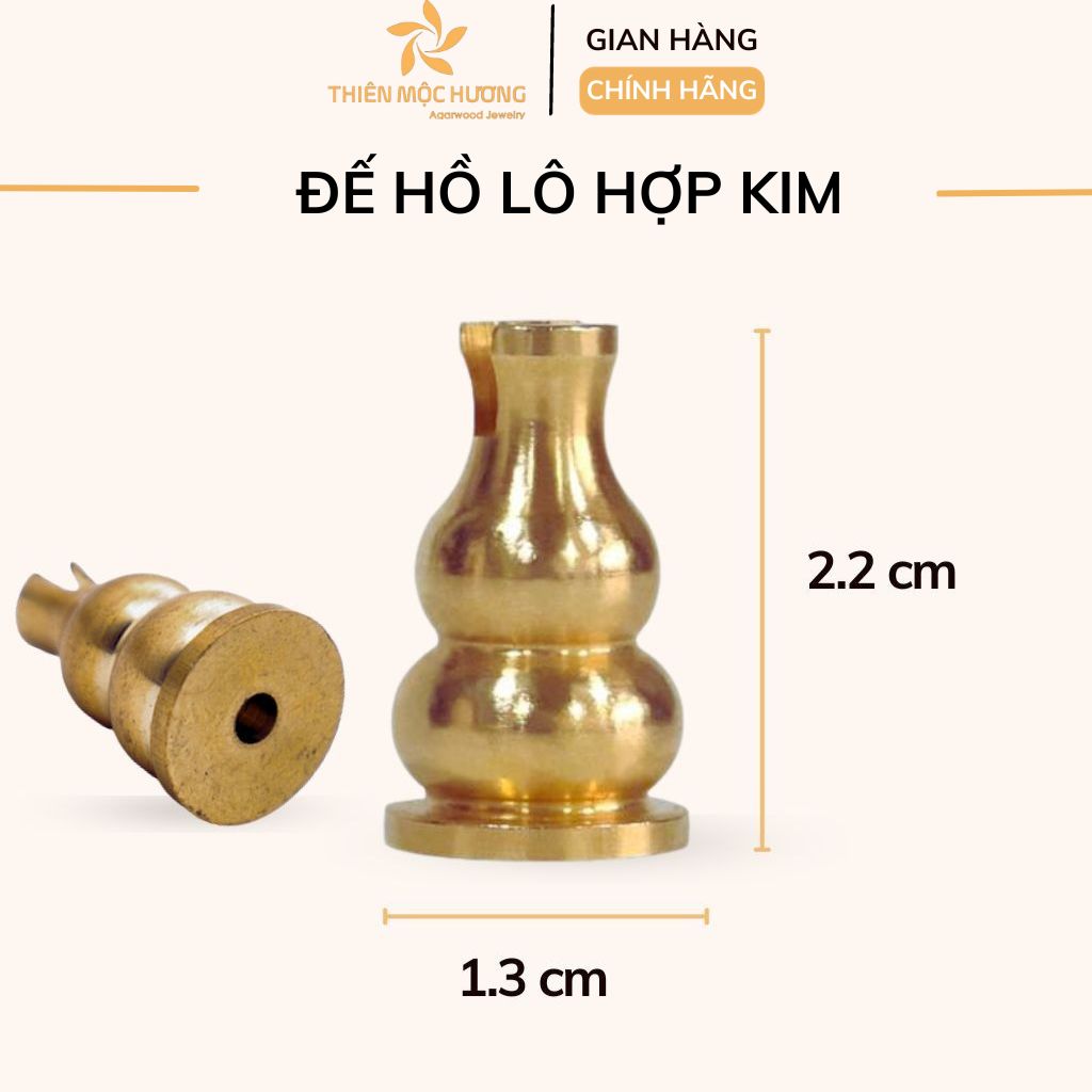 Đế cắm nhang trầm, hương vòng Thiên Mộc Hương hình hồ lô hợp kim cao cấp