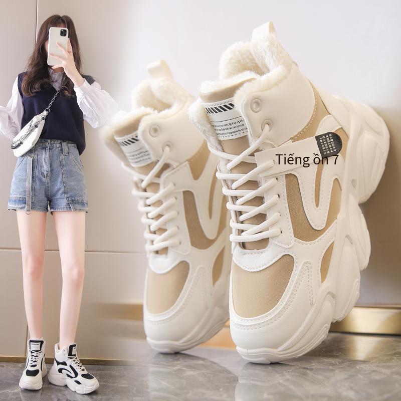 Giá thấp nhất giày nữ giày chạy bộ tăng chiều cao chống trượt giày vải spot ins giày triều