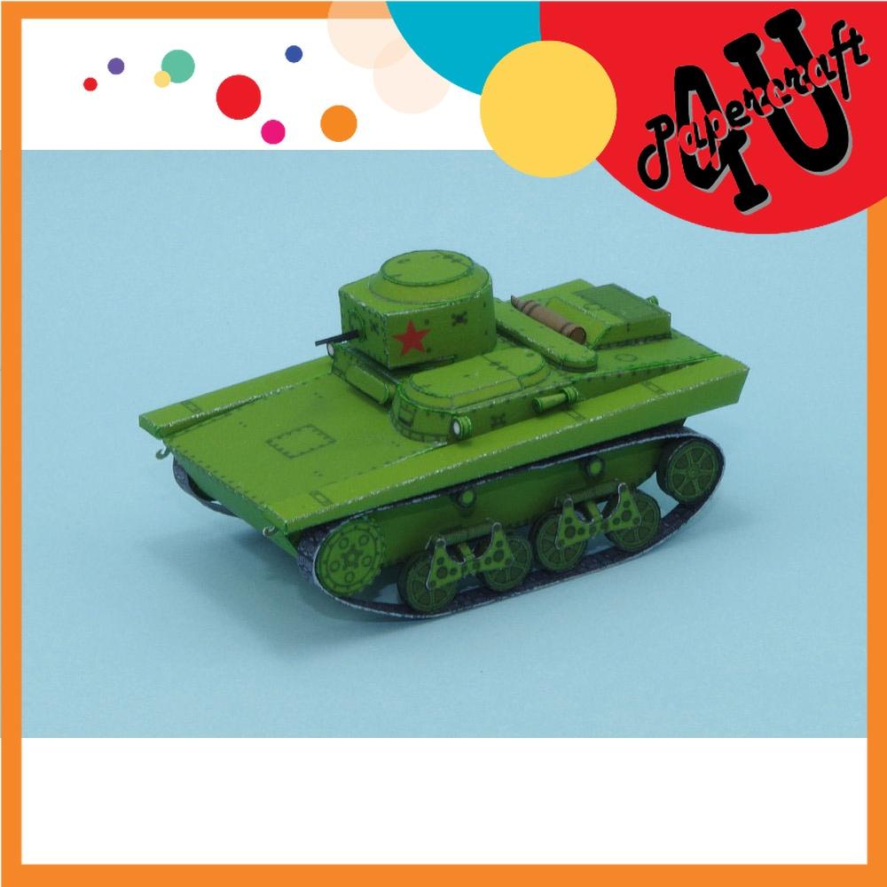 Mô hình giấy xe tank T-37A tỉ lệ 1/72