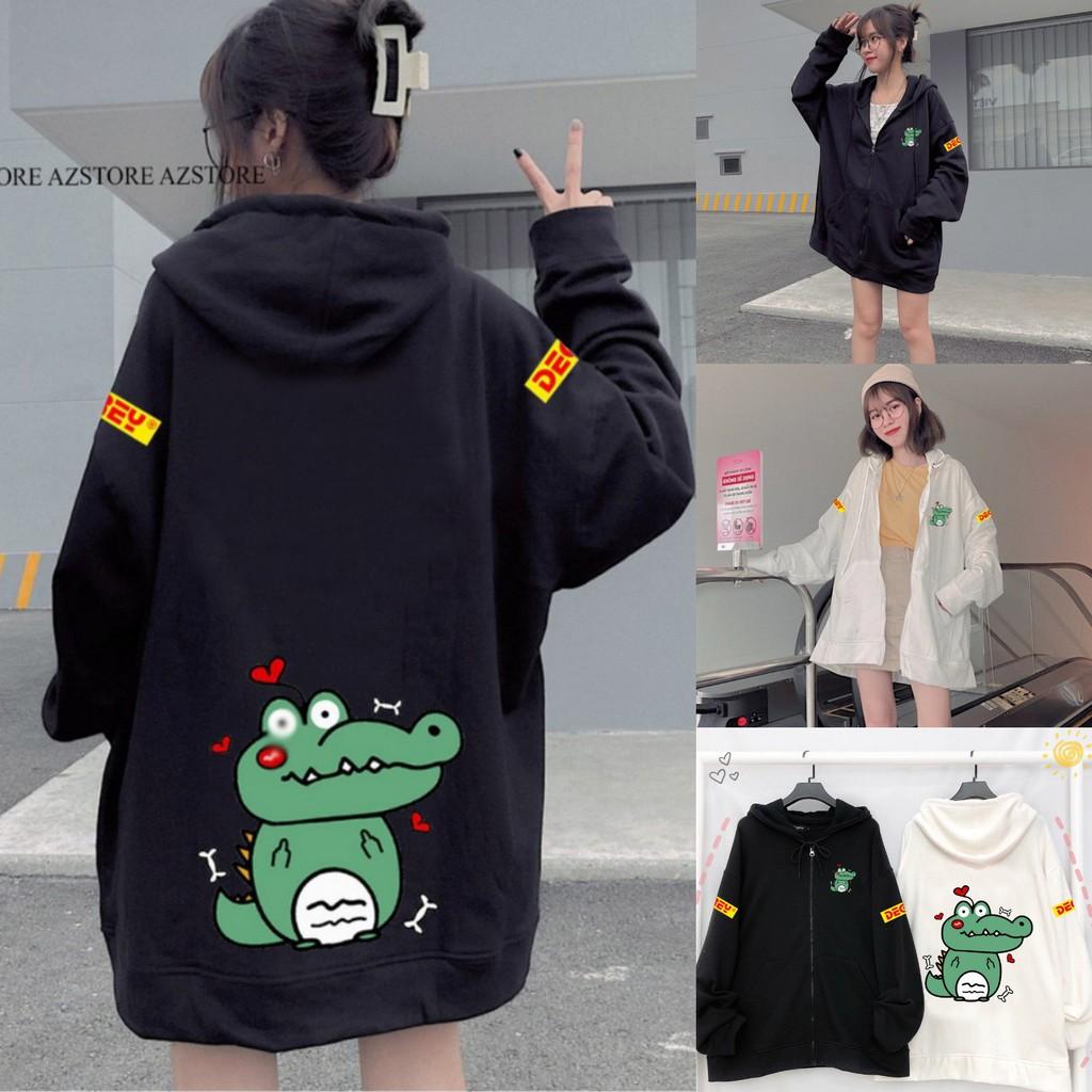 Áo Hoodie Unisex - Áo Khoác Nỉ Nam Nữ CROCODILE 2 Màu Cực Hot - LP.STORE