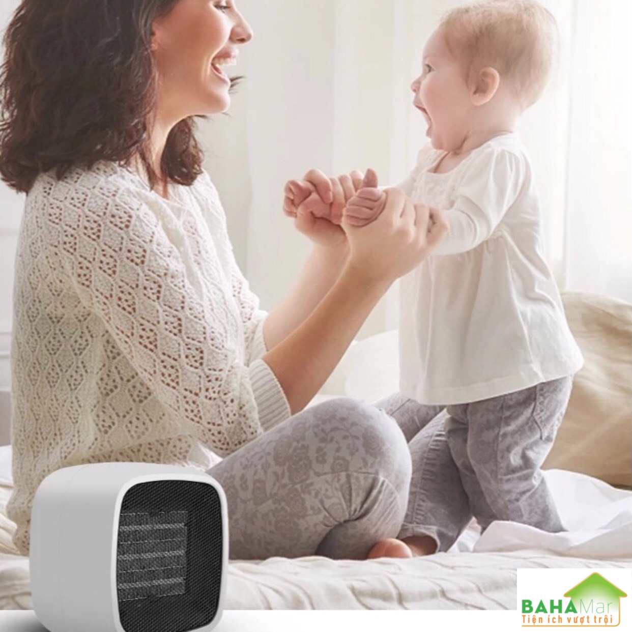 MÁY QUẠT SƯỞI PTC ĐỂ BÀN MINI ẤM ÁP MÙA ĐÔNG "BAHAMAR" Ứng dụng: Trong Gia Đình, Phòng Khách, Phòng làm việc, nhà