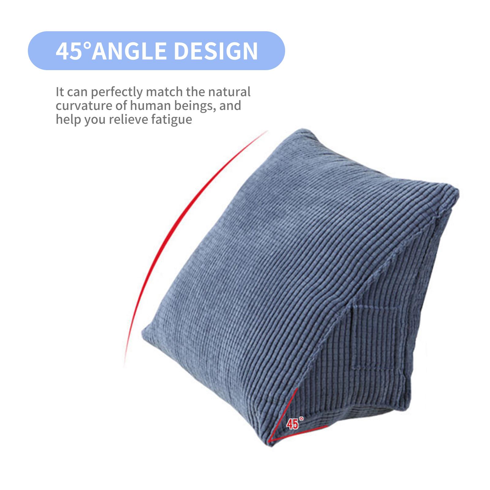 Triangle Pillow Comfortable Reading Pillow With Zip Pocket Triangle Wedge Bolster Back Support Pillow Cushine Pillows