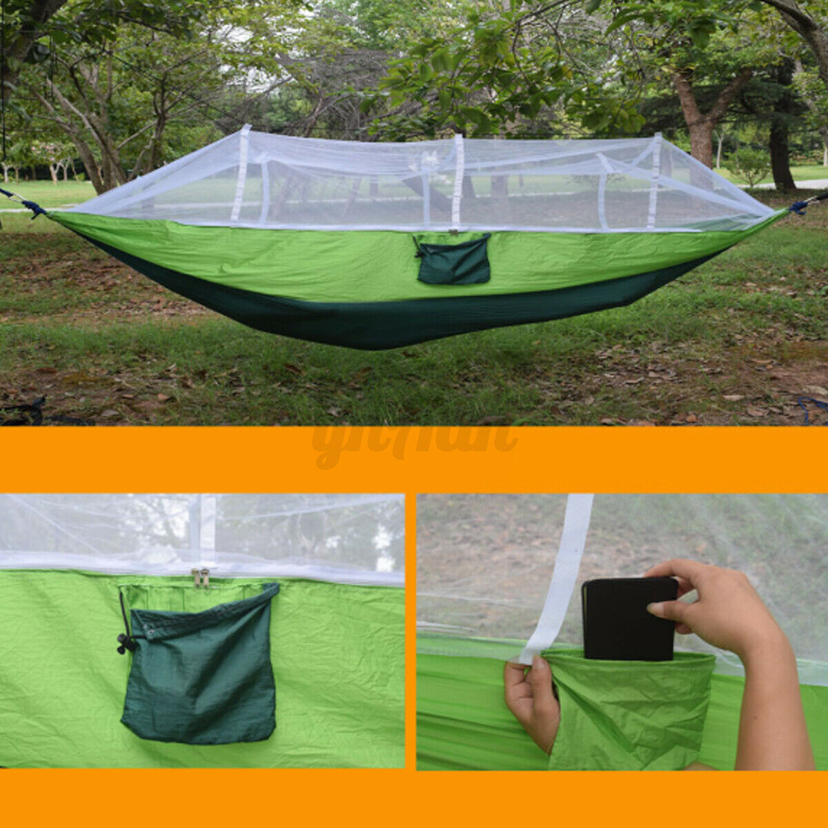 Võng du lịch có mùng chống muỗi 1-2 người Outdoor Camping Hammock Hanging Bed