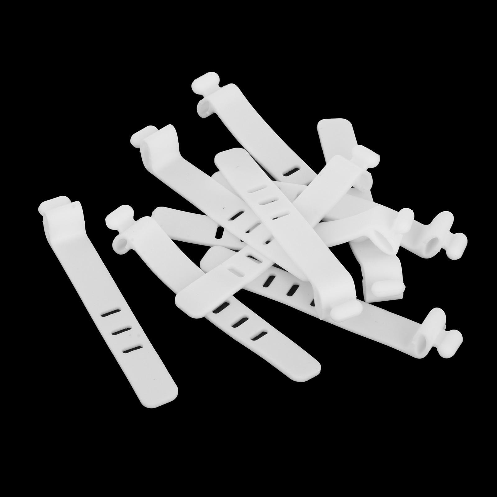 2x10Pcs White Cable Ties Fastening Cable Strap for Data Cable Cord Cables Desk