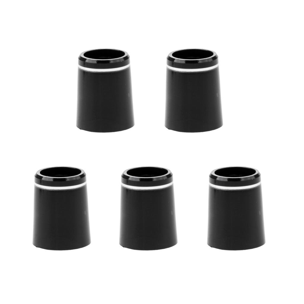 10pcs Black Golf Tip Iron Shaft Ferrules Adapter With Silver Ring