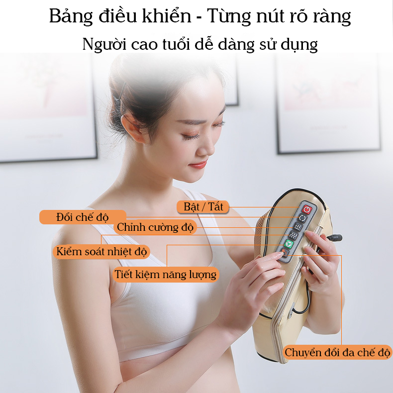 GỐI MASSAGE ĐA NĂNG, nhiều chế độ massage, dễ sử dụng- K1472