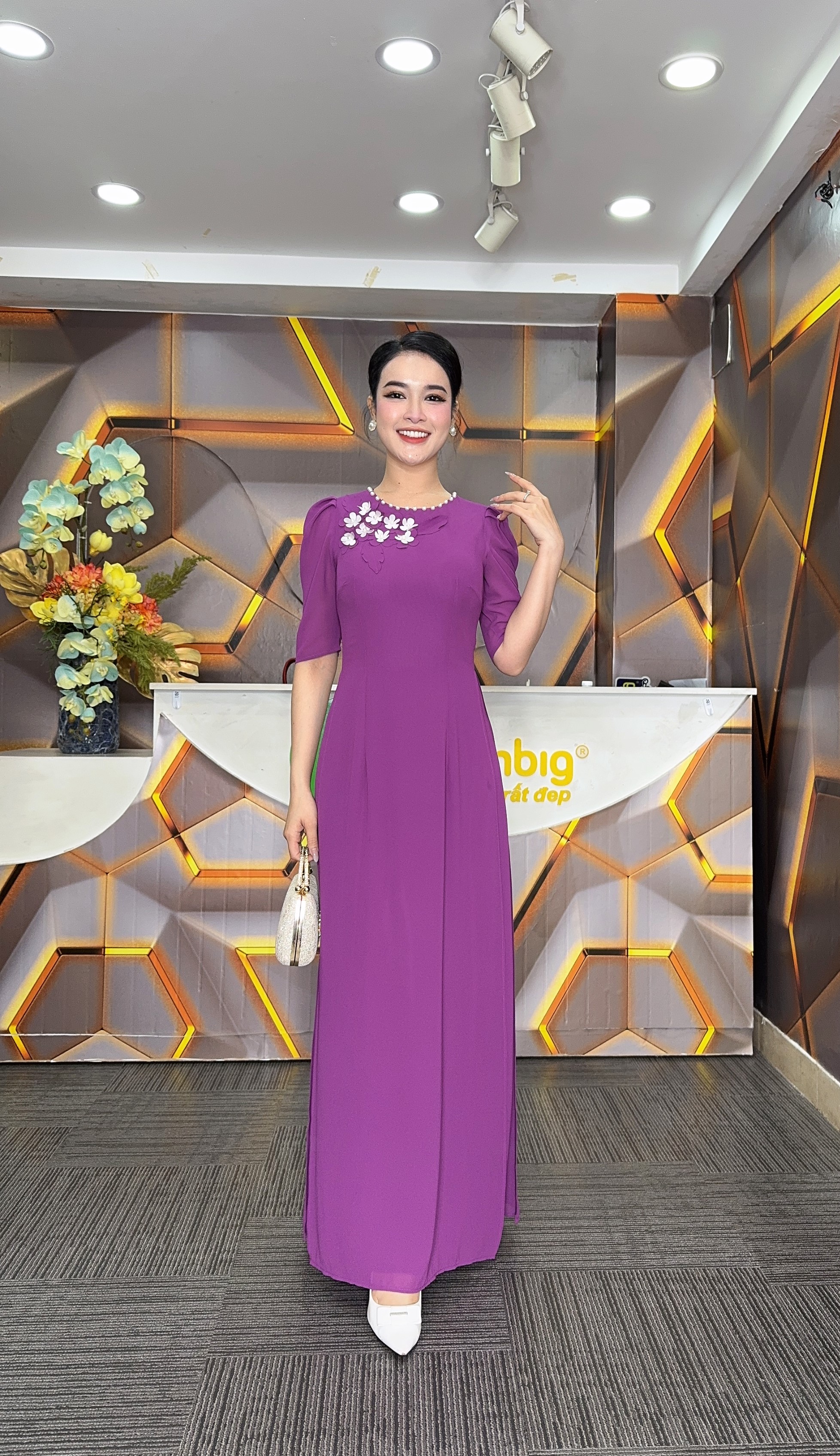 Đầm giả áo dài - Y1861 - Thương hiệu Zonbig
