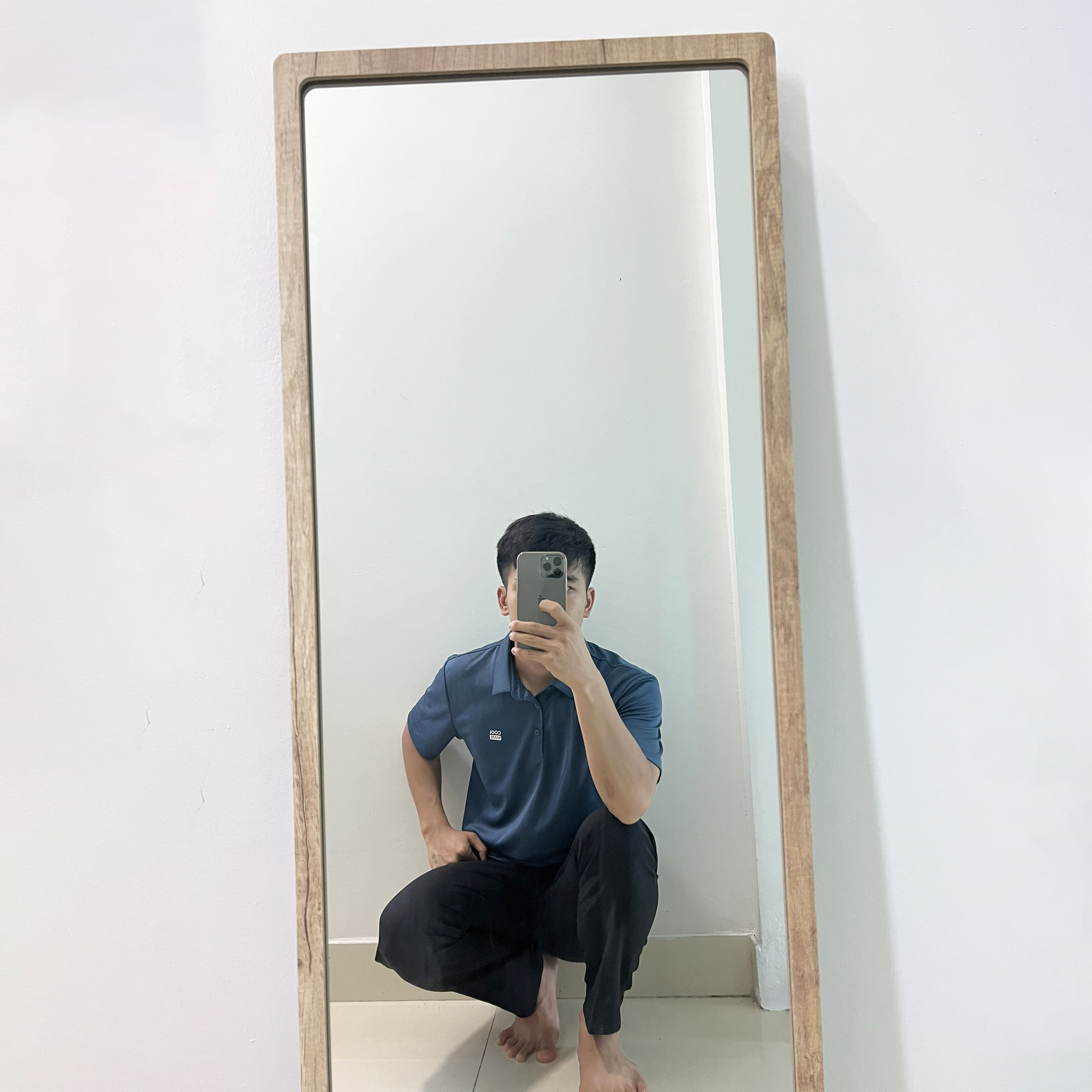 Gương Toàn Thân Khung Gỗ Treo Tường, Để Sàn DLQ INTERIORS Decor Phòng Khách, Phòng ngủ, Studio