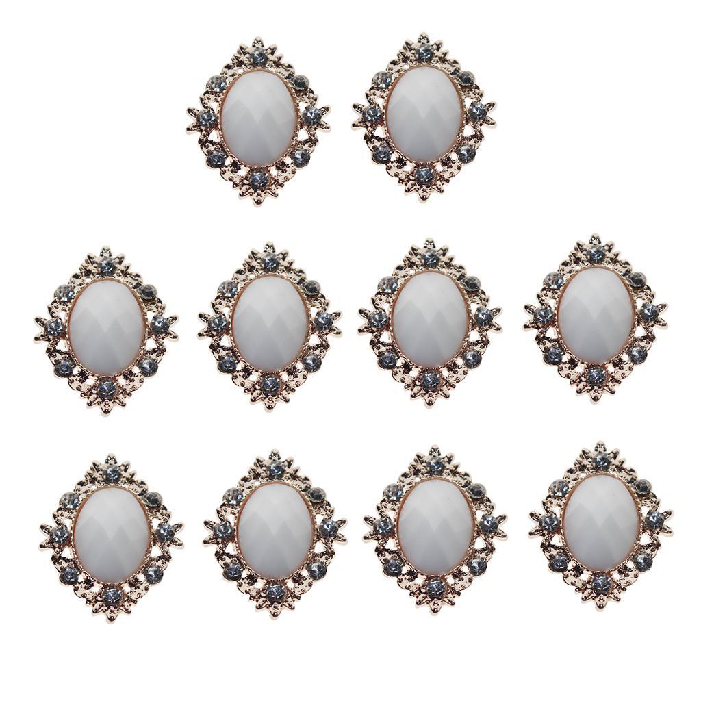 20pcs Rhinestone Flat Beads Button Scrapbook