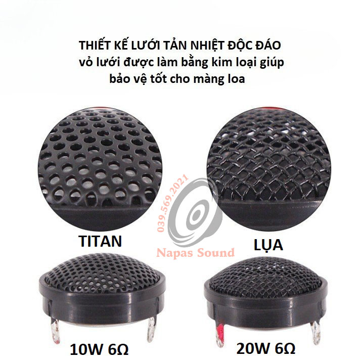 CỦ LOA SIÊU TREBLE NEO 1 INCH - 6R 20W - LOA TREBLE Ô TÔ - LOA TRÉP MINI