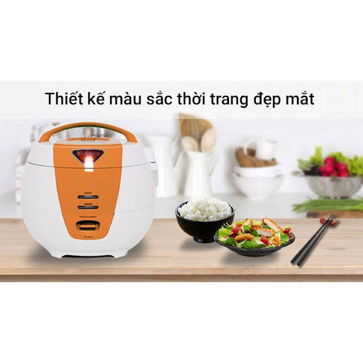 Nồi cơm điện dung tích 1.0 Lít màu cam