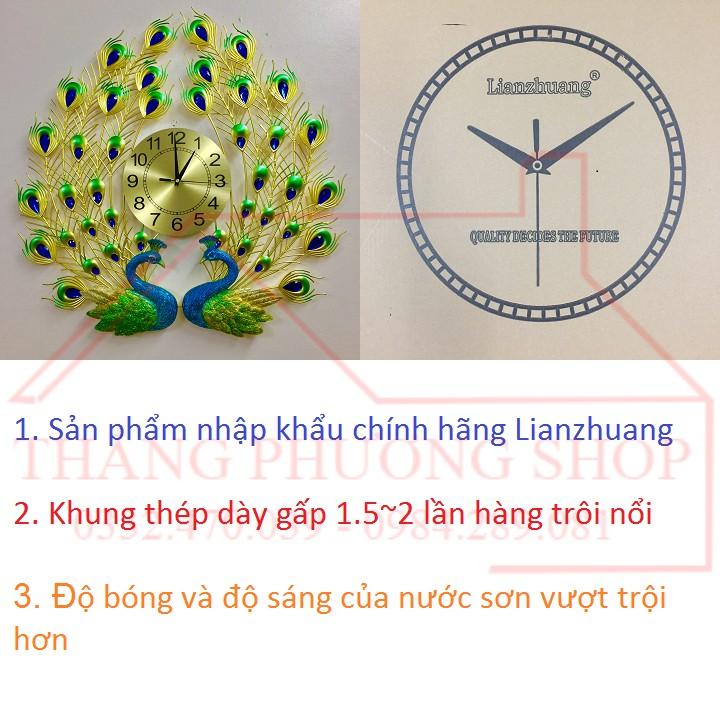 Đồng Hồ Trang Trí Chim Công Uyên Ương TP-029 (Tặng Máy Đồng Hồ Thay Thế)