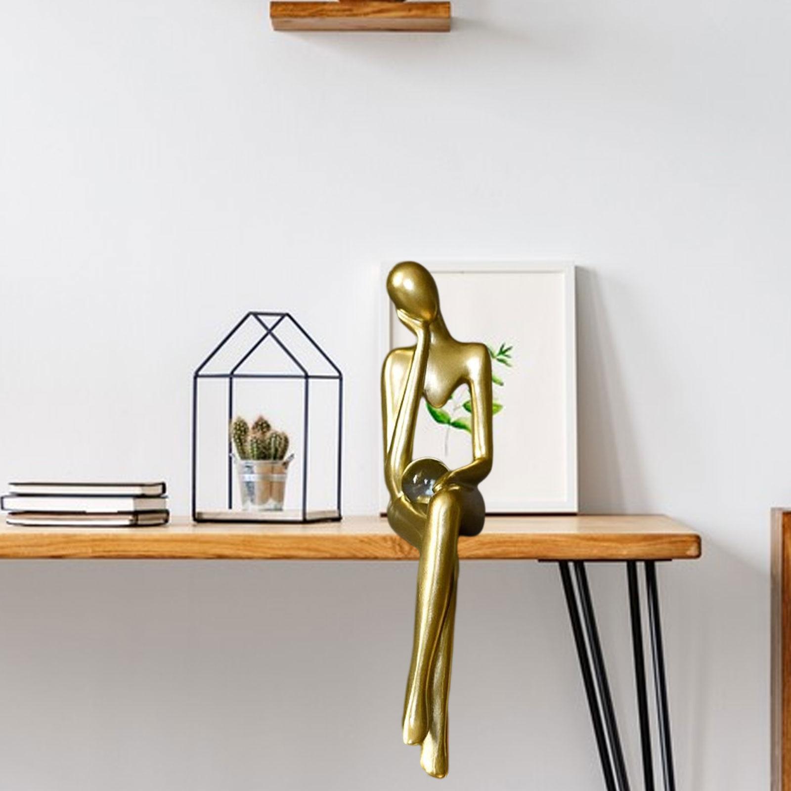 2Pcs Modern Abstract Thinker Statue Figurine Crafts Desktop