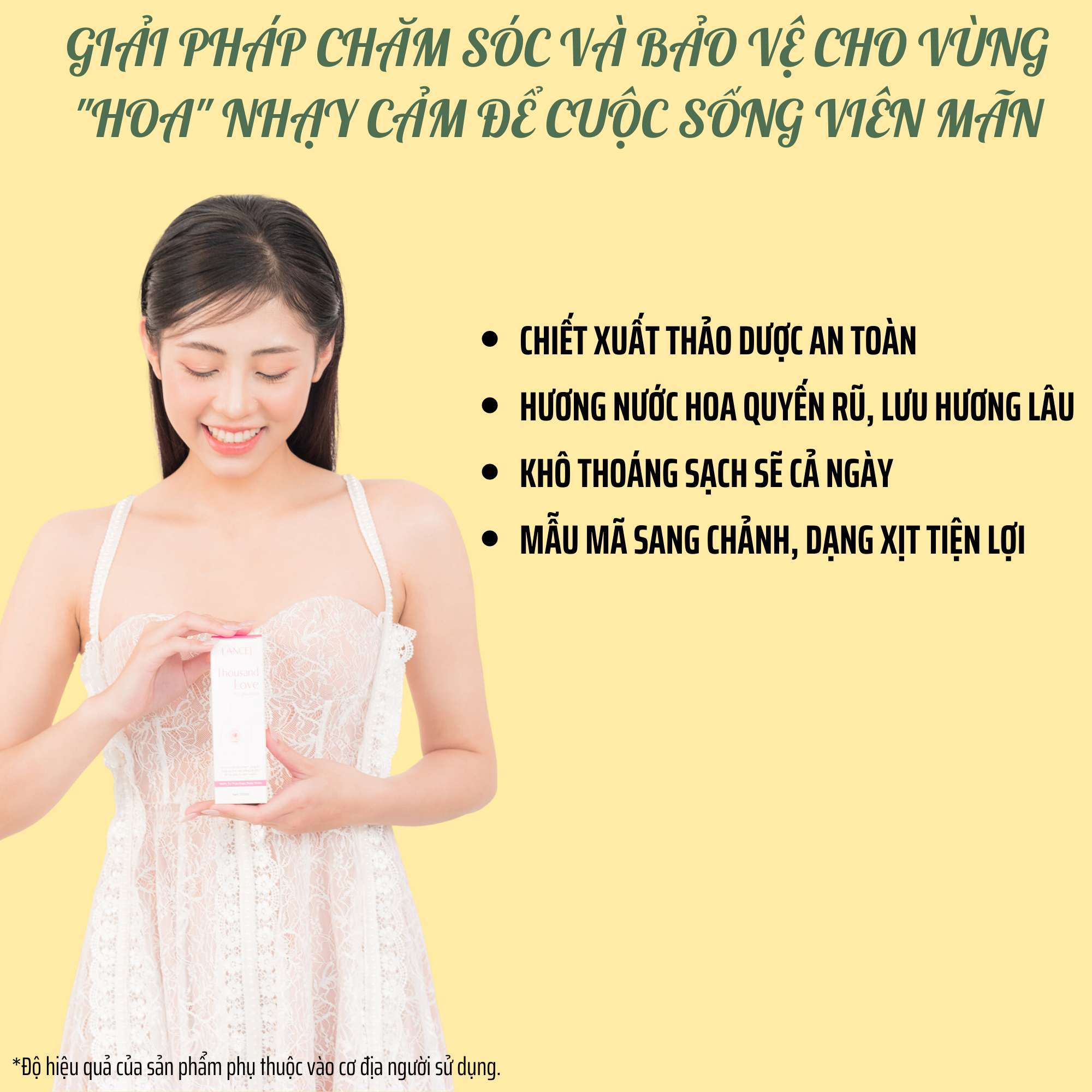 Bộ Đôi Vệ Sinh Phụ Khoa THOUSAND LOVE 100ml, Xịt Khử Mùi Hôi, Serum Chăm Sóc Da, Cân Bằng PH