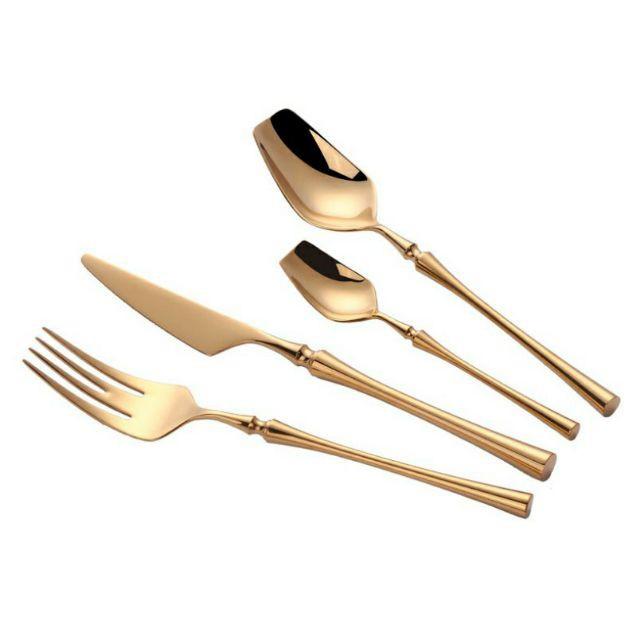 Hàng có sẵn - Bộ 4 muỗng nĩa inox Luxury Nhà Hàng cao cấp
