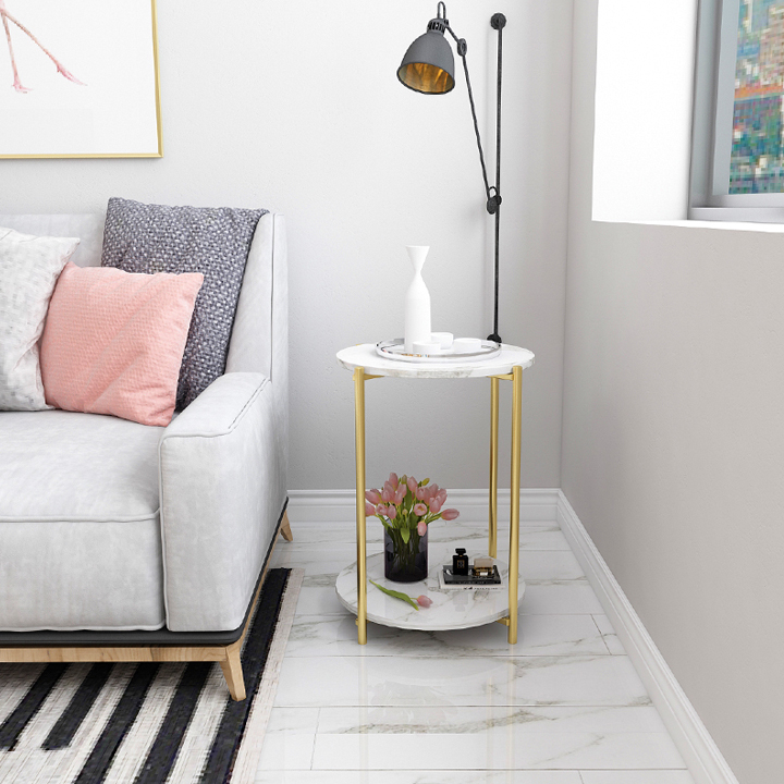 Bàn 2 tầng mini để cây cảnh phòng khách mặt bàn chống nước - Hàng chính hãng