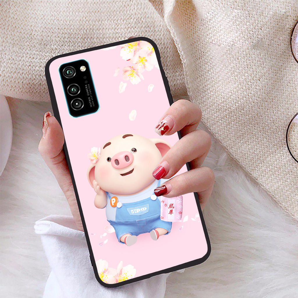 Ốp lưng dành cho Honor V30 viền dẻo TPU Bộ Sưu Tập Lợn Tết - Hàng chính hãng