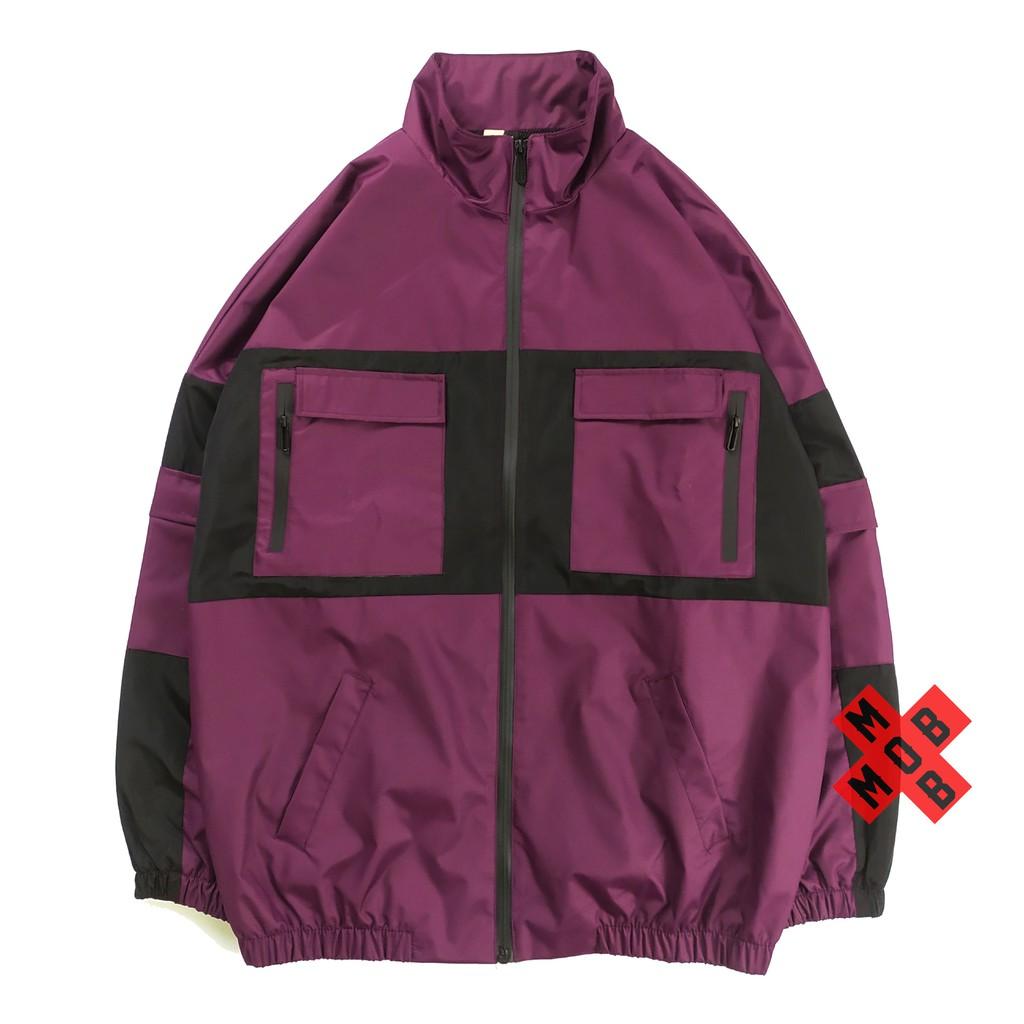 Áo khoác gió 2 lớp - Áo khoác dù unisex - Màu đen